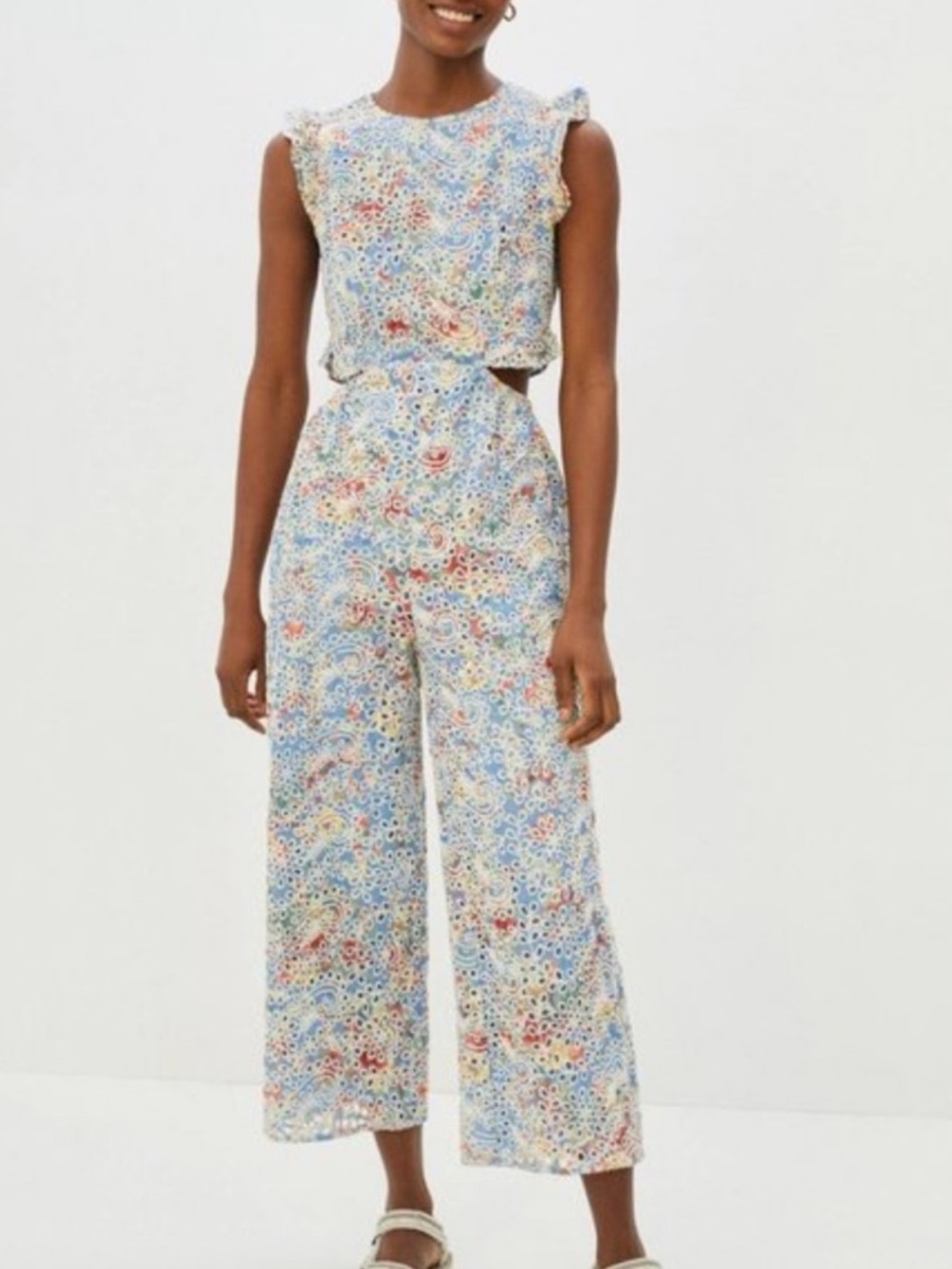 Adelyn Rae Multicolor Printed Wide-Leg Jumpsuit